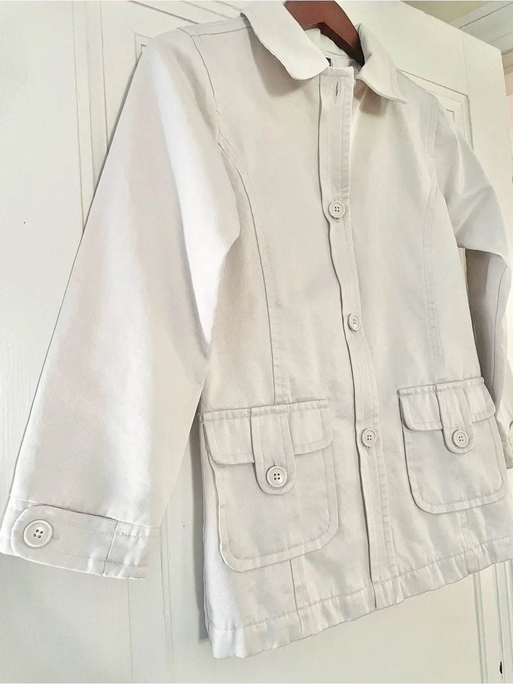 GAP Kids Cotton Blend Khaki Jacket, Girls Size 10/Large